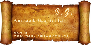Vanicsek Gabriella névjegykártya