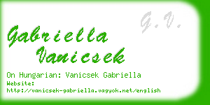 gabriella vanicsek business card